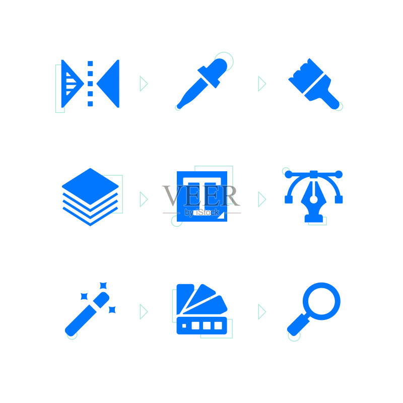 设计工具图标集图标素材