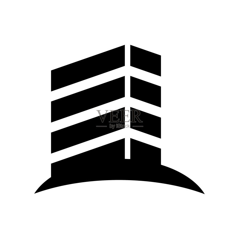 摩天大楼建筑图标轮廓模板隔离插图图标素材