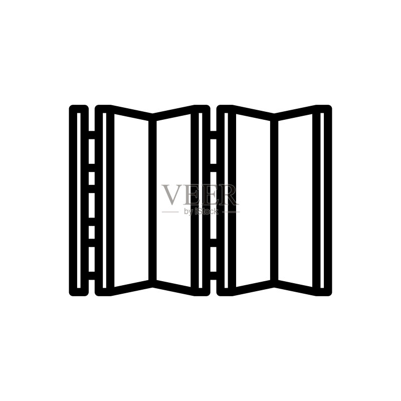 矢量房间隔断图标。标志图标素材