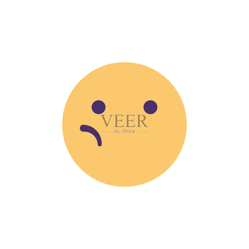 表情符号剪切设计扁平颜色图标素材