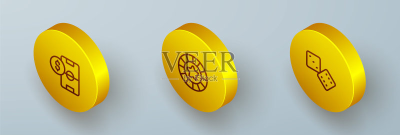 2.5D足球投注赌场筹码游戏骰子图标图标素材