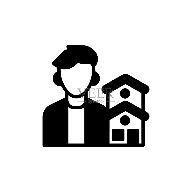 房屋中介矢量图标图标素材