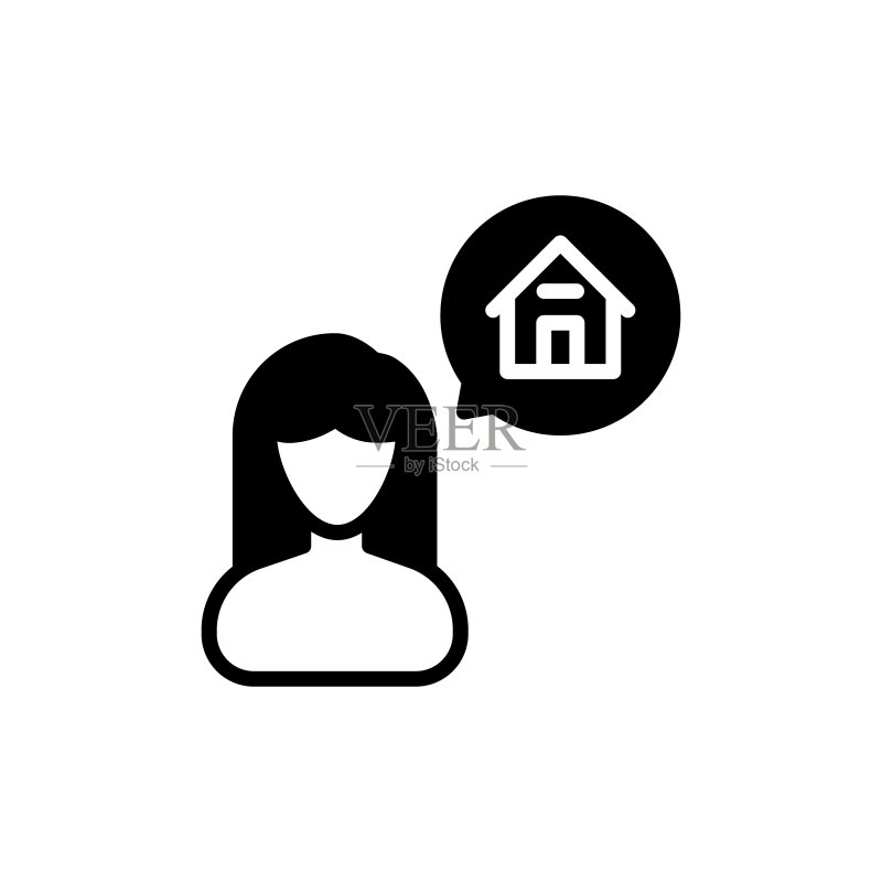 矢量梦幻房屋图标。标志图标素材