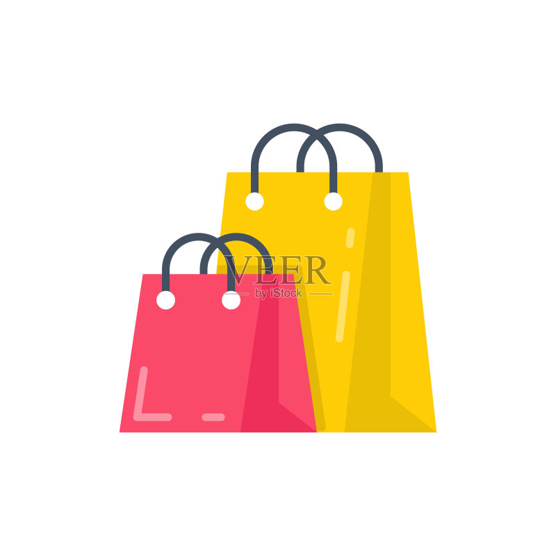 矢量购物袋图标logo图标素材