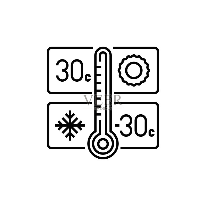 气候变化线性图标图标素材