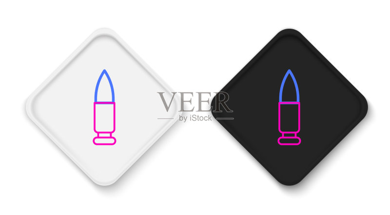 白色背景上隔离的线条项目符号图标图标素材