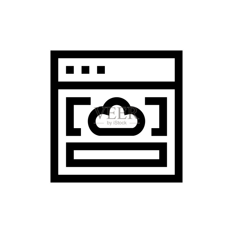 Web服务线性图标,设计,像素完美,可编辑笔触。Logo,符号,标志。Web设计和开发。图标素材