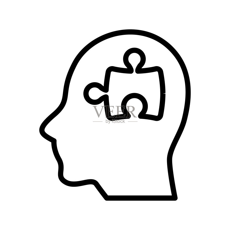 精神病学创意思维图标图标素材