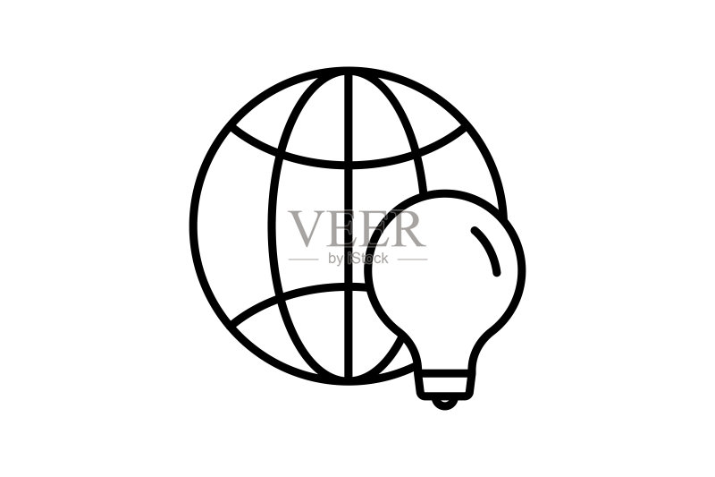 全球解决方案图标:用于网站设计、应用程序、用户界面的搜索引擎优化相关图标图标素材
