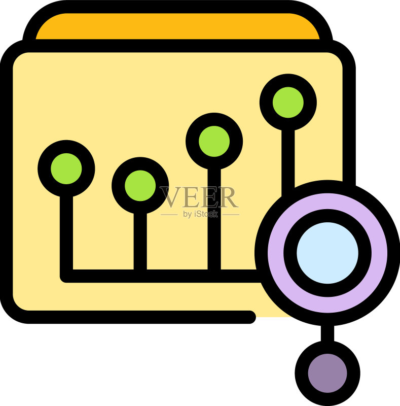 图表图标扁平化探索图标素材