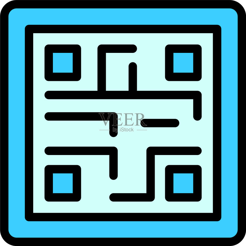代码阅读器图标(扁平风格)图标素材