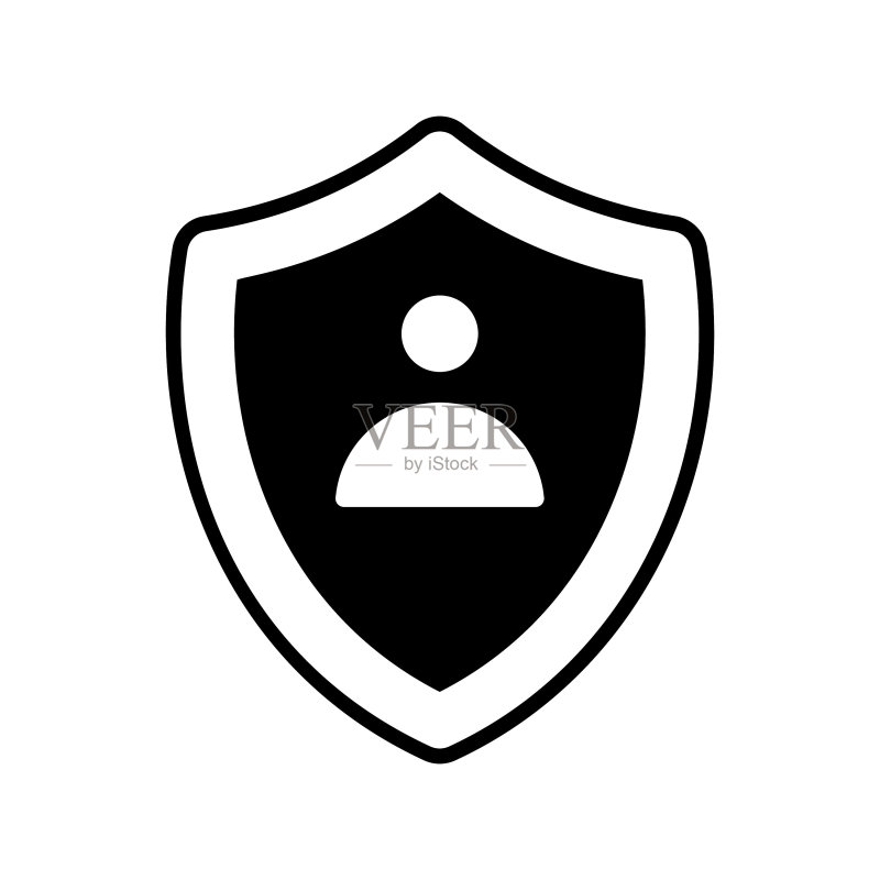 盾牌内的用户,用户保护矢量,个人安全图标设计图标素材