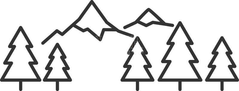 山峰森林冰峰树木标志图标图标素材