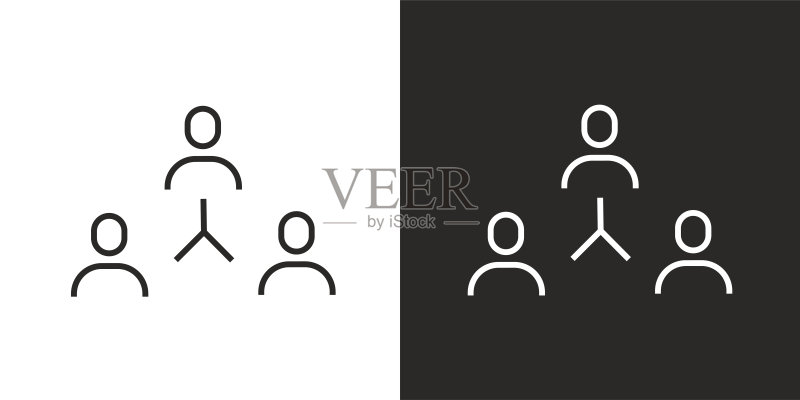一群人或用户或朋友,矢量图标图标素材