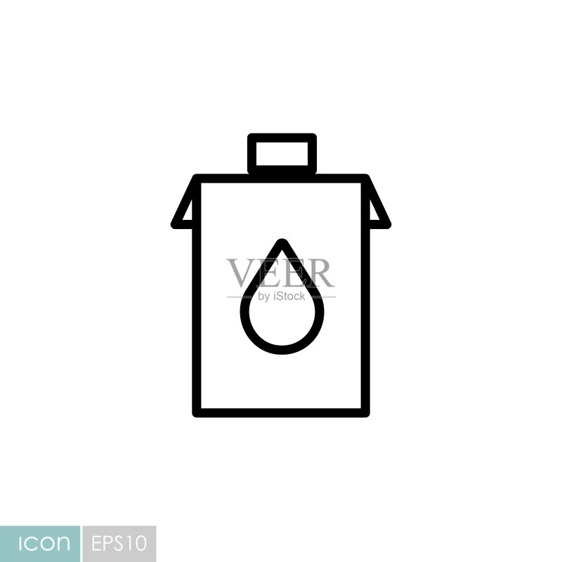 牛奶盒矢量图标:乳制品标志图标素材