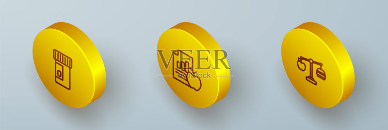 2.5D维生素、饮食计划和卡路里计算器图标图标素材