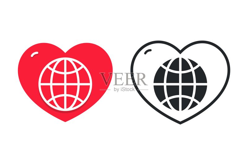 Love世界图标矢量插画图标素材