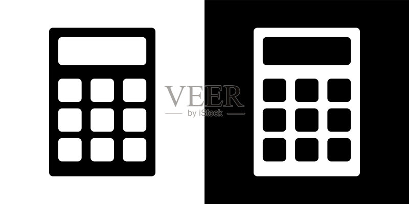 现代数学符号商业图标:数学计算符号,计算器插图图标素材