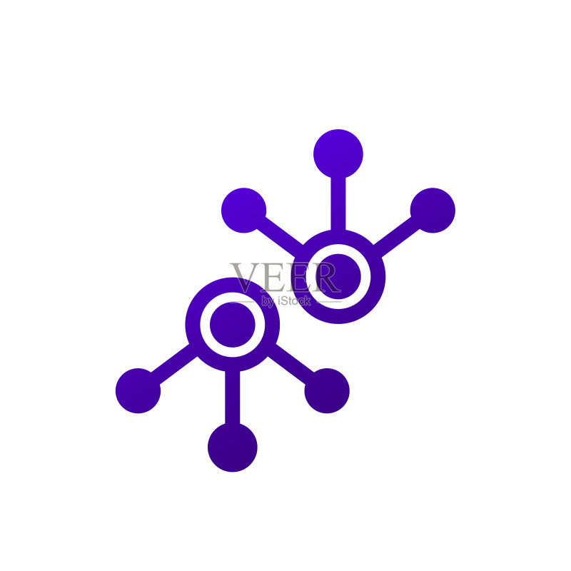 白色背景节点图标。图标素材