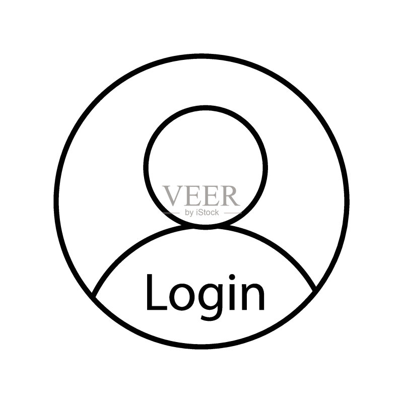 登录图标矢量图图标素材