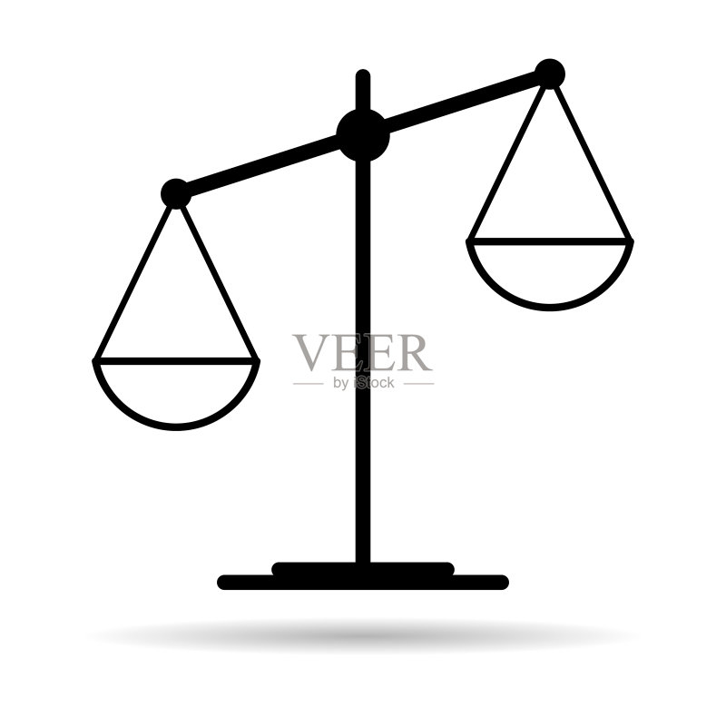 阴影平衡图标,律师犯罪网络标志,隔离矢量图图标素材