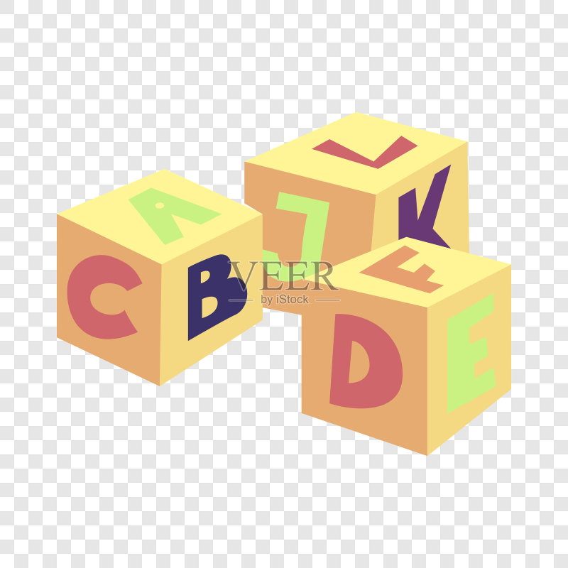 字母方块玩具卡通图标图标素材
