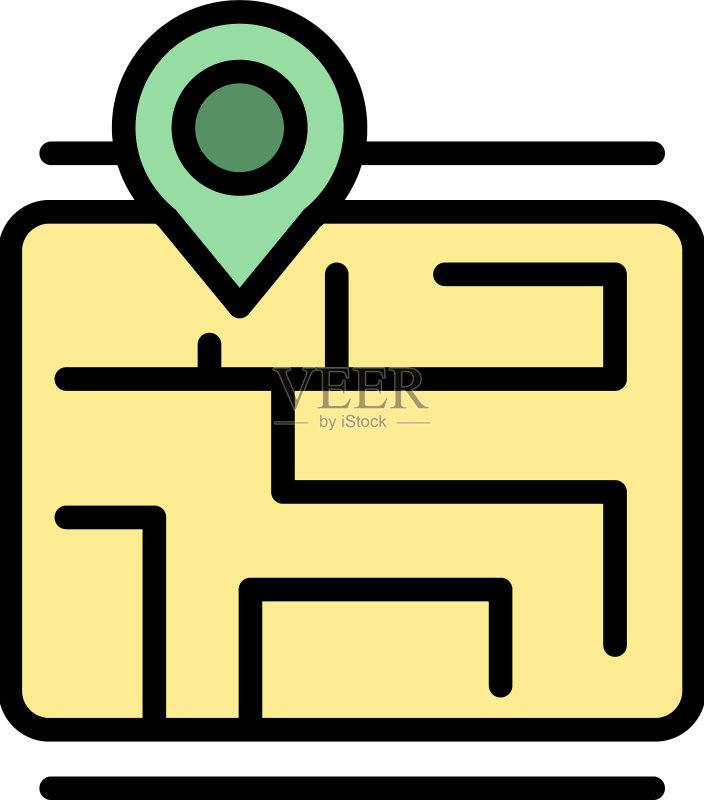在线标记图标(扁平风格)图标素材