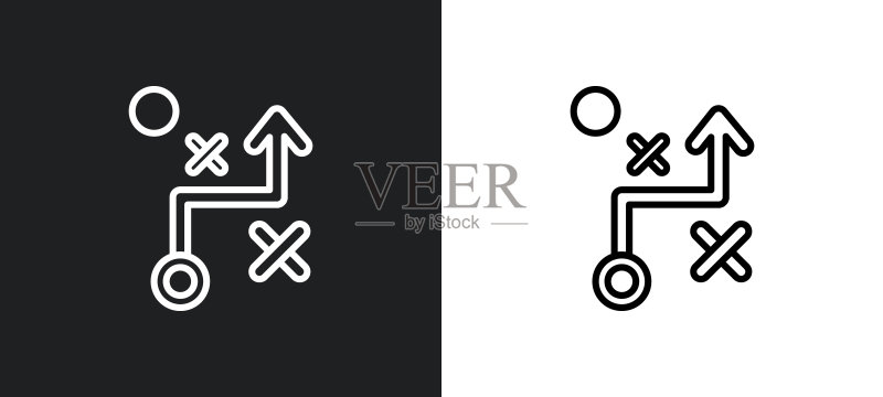 黑白色战术概要图标。来自商业收藏的战术扁平矢量图标,适用于Web、移动App和UI图标素材
