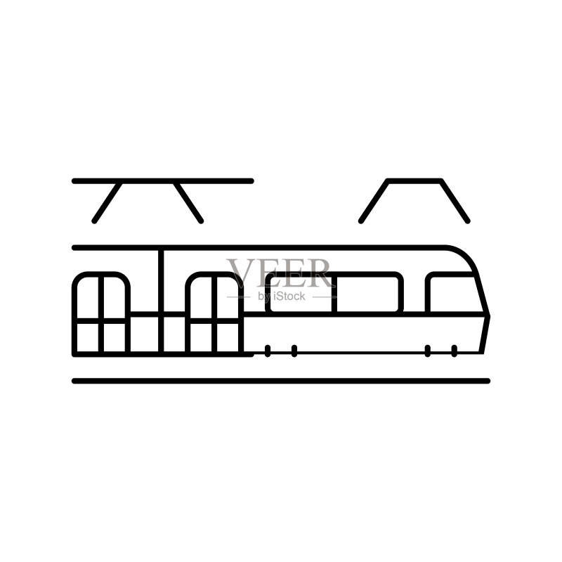 地铁交通线路图标矢量图图标素材