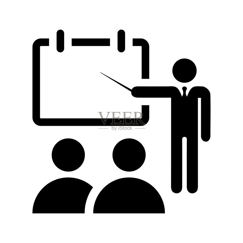 演示培训图标黑色矢量图形图标素材