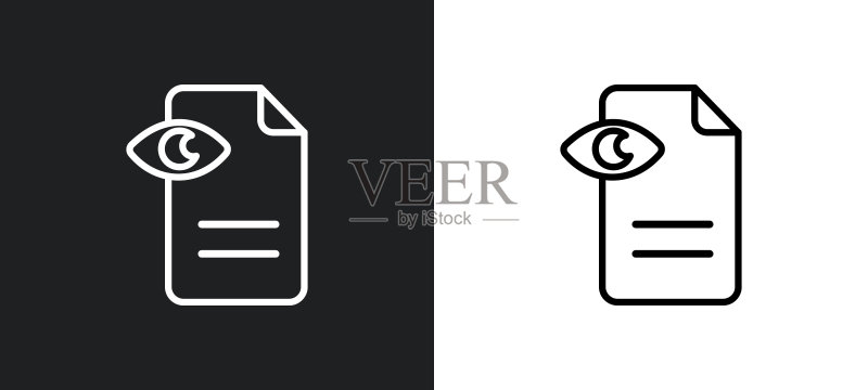 页面浏览量黑白描边图标,扁平矢量设计,适用于网页、移动应用和UI图标素材