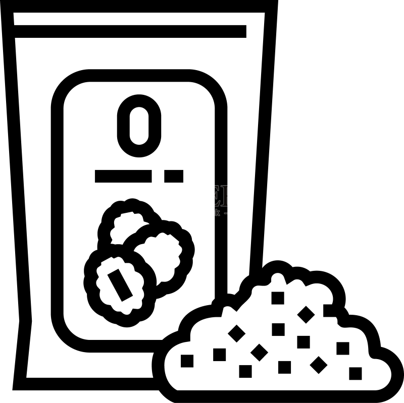 燕麦粉包装线性图标图标素材