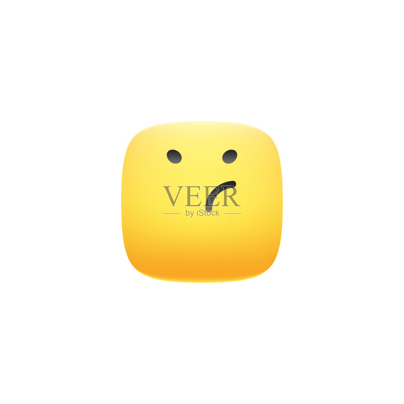 具有真实阴影的可爱表情符号设计图标素材