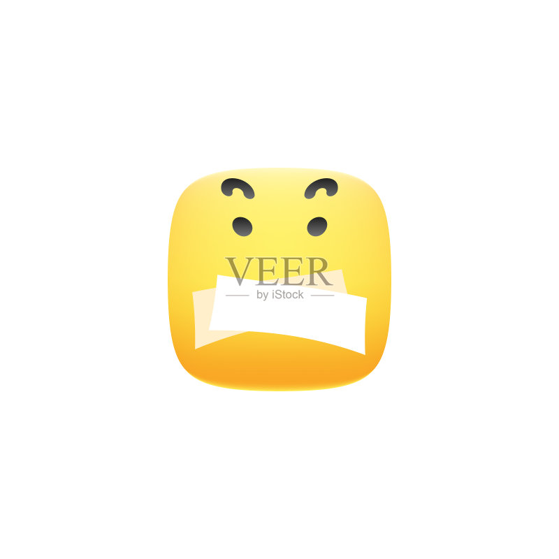 具有真实阴影的可爱表情符号设计图标素材