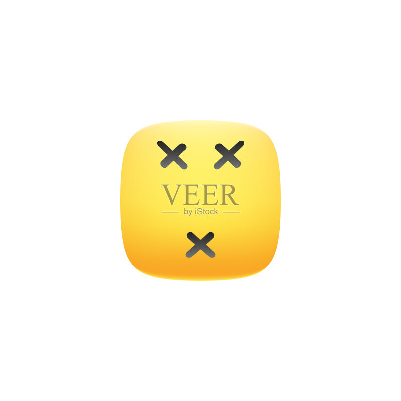 具有真实阴影的可爱表情符号设计图标素材