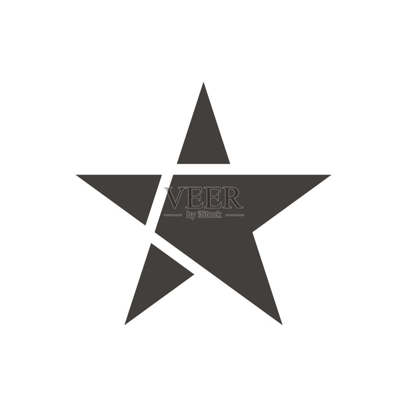 星星形状设计图标图标素材