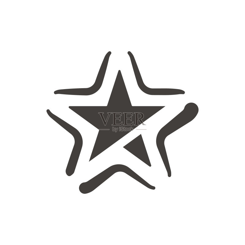 星星形状设计图标图标素材