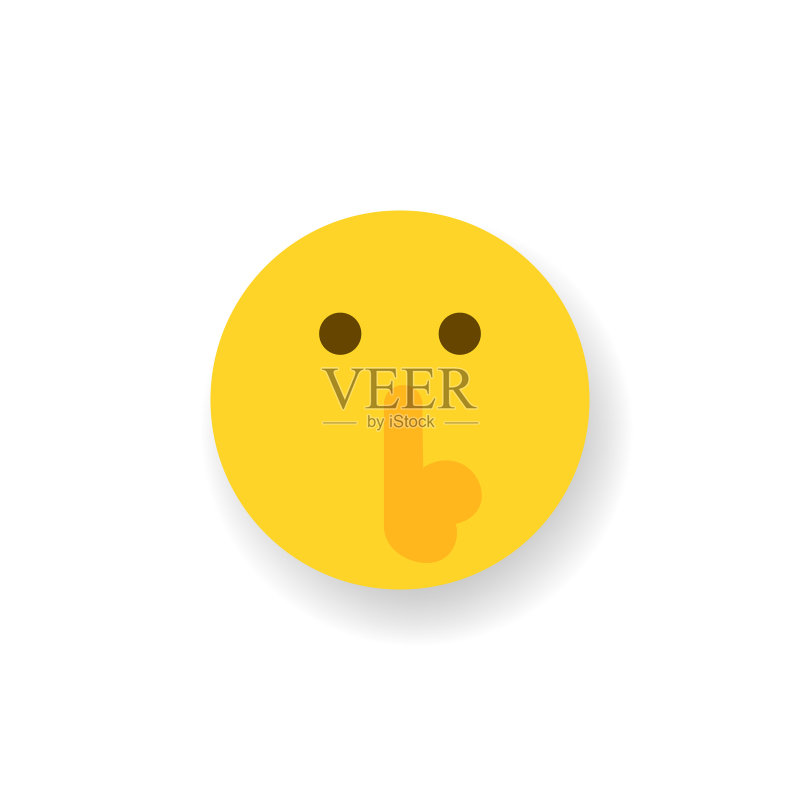 Emoticon平面设计投阴影效果图标素材
