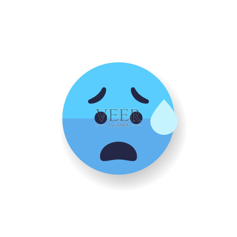 Emoticon平面设计投阴影效果图标素材
