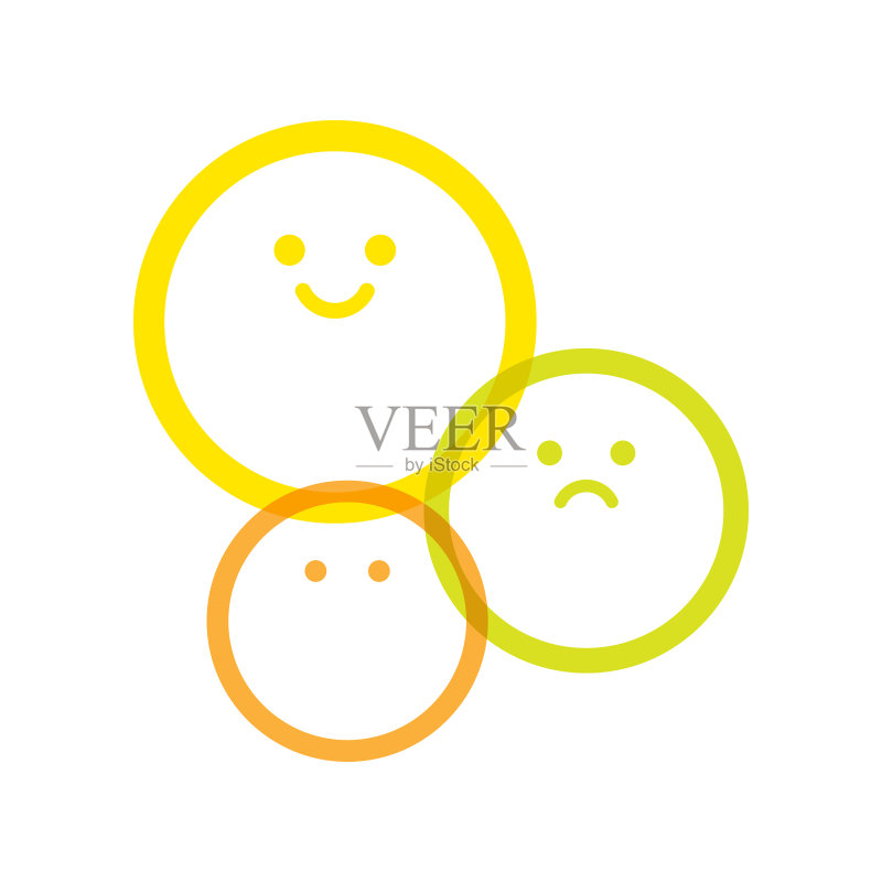 在线消息表情符号插图图标素材