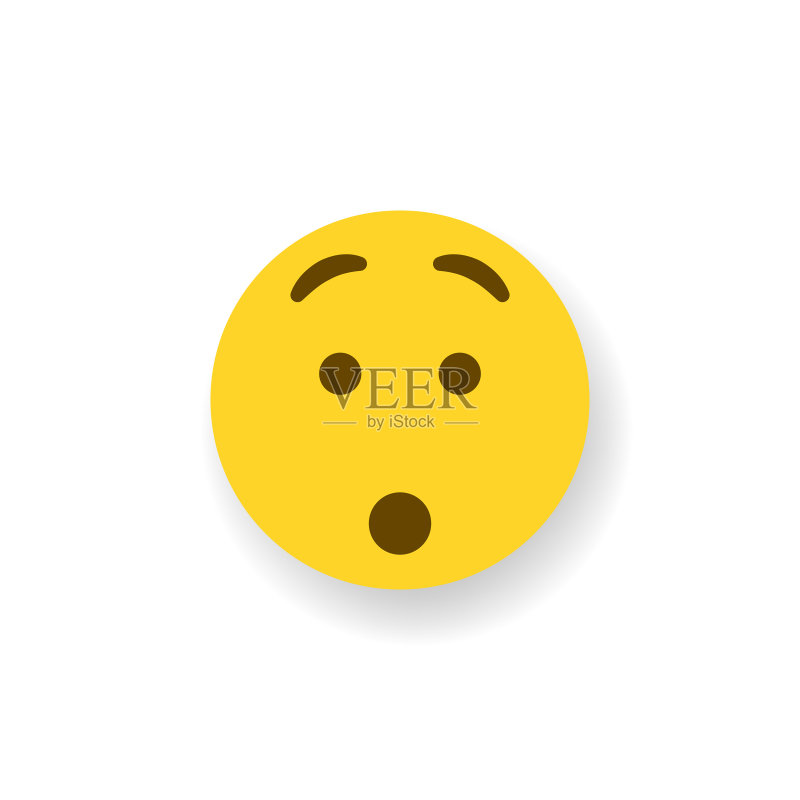 Emoticon平面设计投阴影效果图标素材