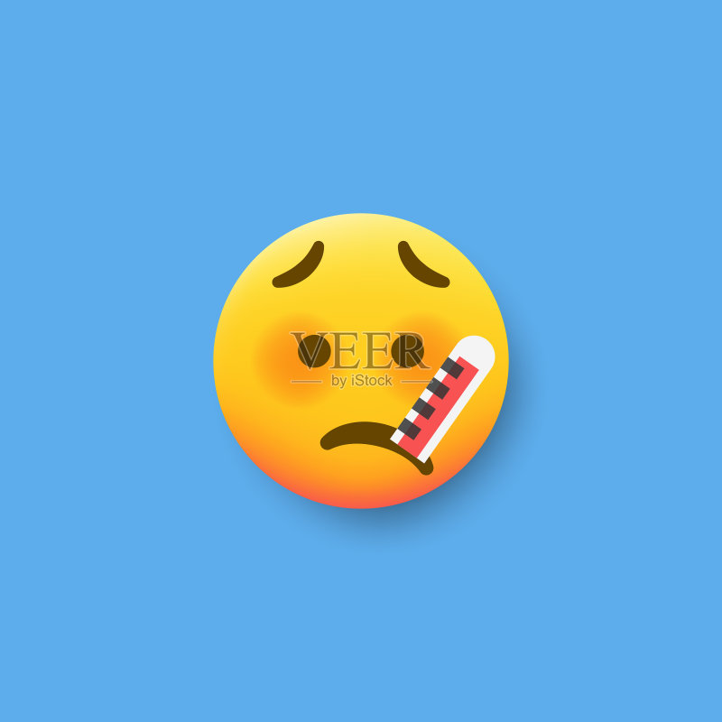 Emoticon平面设计投阴影效果图标素材