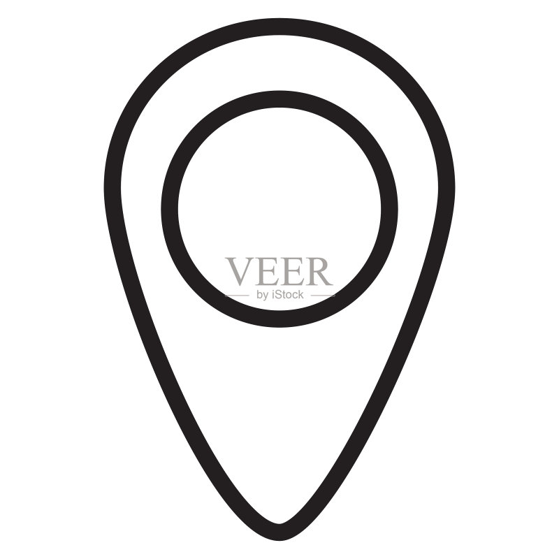 用户界面菜单位置图标概念细线风格 - 可编辑笔画图标素材