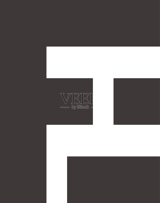 字母FE简约几何切片标志图标素材