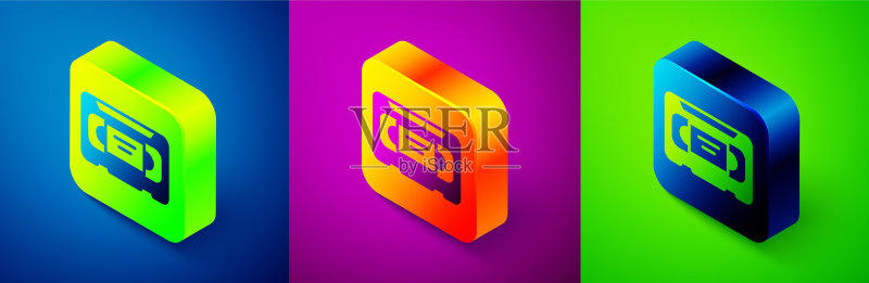 2.5D VHS录像带图标图标素材