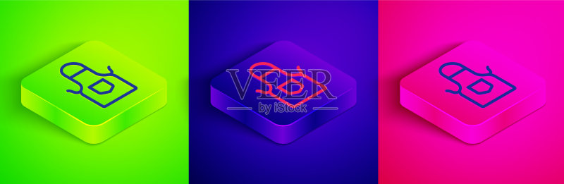 2.5D线条厨房围裙图标图标素材