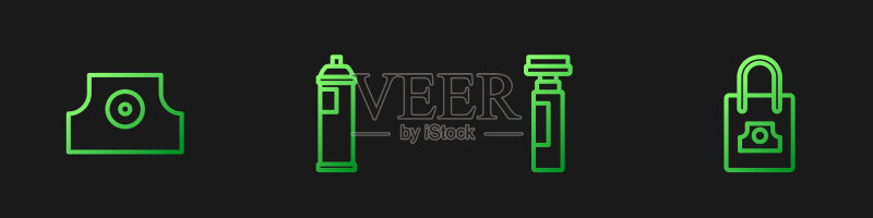 喷雾罐喷嘴盖油漆图标素材