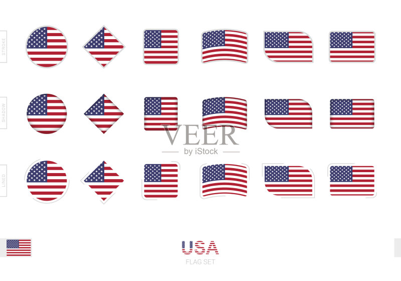 美国国旗图案图标素材
