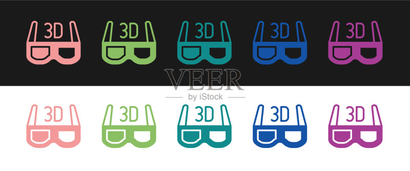 3D电影眼镜图标素材图标素材