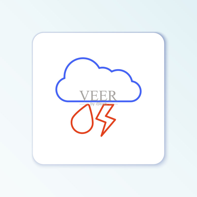 云雨闪电图标图标素材